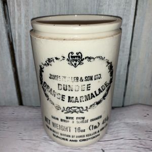 ANTIQUE Ceramic Marmalade 16 oz Jar